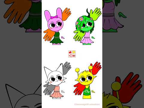 "PINKI, WENDA, VINERA & SIMON FACE OFF! 🎤🔥 Full Animation Showdown!" #sprunki #animation #funny