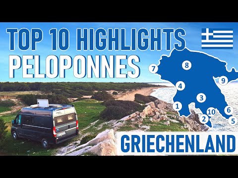GRIECHENLAND🇬🇷 mit dem WOHNMOBIL - TOP 10 HIGHLIGHTS PELOPONNES - Best of travel guide GREECE