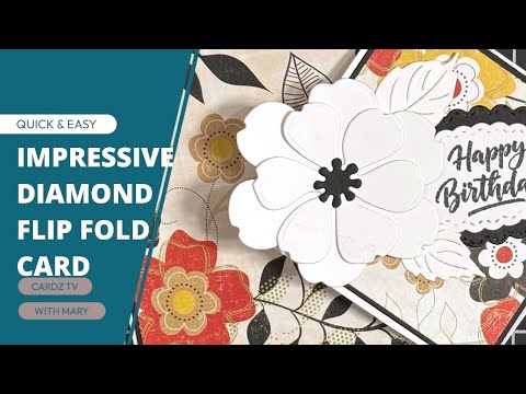 MAKE THIS IMPRESSIVE DIAMOND FLIP FOLD CARD | QUICK & EASY