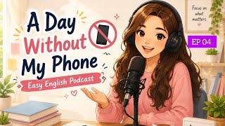 A Day Without My Phone | Easy English Podcast (A1–A2) #podcast #englishpodcast #podcastenglish