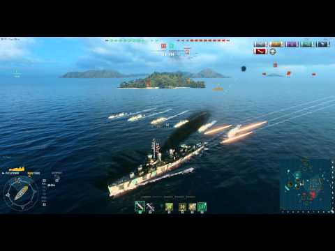 World of Warships: Dodging torpedo's by the skin of my Fletcher