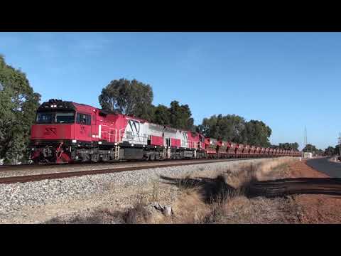 MRL001-MRL004 passing through Millendon on 7035 empty ore taken on the 28th of April 2018