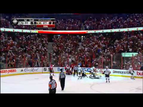 Kyle Turris Goal Pittsburgh Penguins vs Ottawa Senators Playoffs May 22, 2013) NHL HD