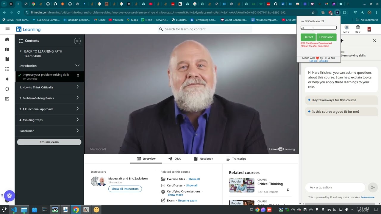 LinkedIn Learning Path Certficate Downloader| Extension For chrome