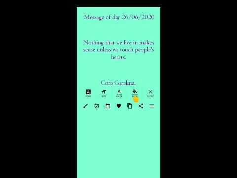Daily Message for reflexion