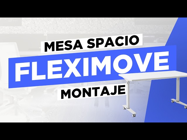 Mesa Spacio FlexiMove Plegable y Volteable 1600x800mm Blanco Mate con Ruedas video