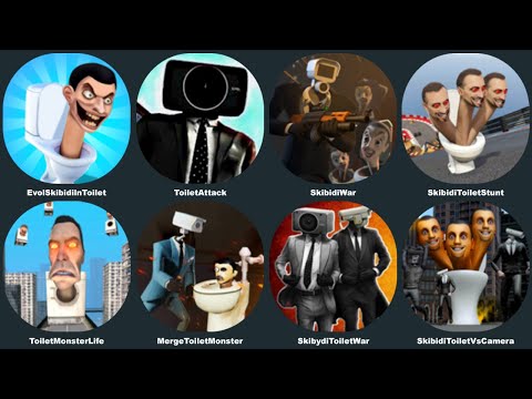 Skibidi Toilet War,Toilet Attack,Merge Toilet Monster,Skibidi Toilet vs Cameraman,Skibidi Toilet War
