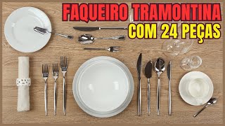 Faqueiro em Aço Inox Tramontina 24 Peças?️  Faqueiro em Aço Inox Tramontina Malibu?️