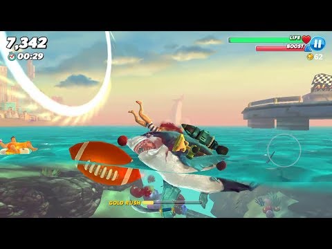 Great White Live Contest (Football pads) - Hungry Shark World