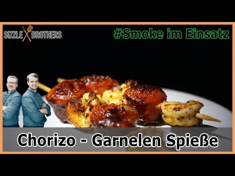 Chorizo ​​Shrimp Skewers - Grilled Tapas from the Gas Grill