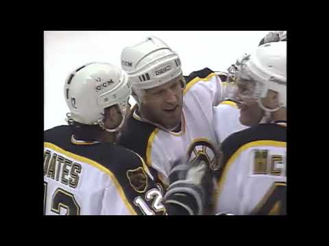 NHL 1995/1996 Shanahan & Bourque's epic OT battle 27.03.96  Bruins vs Whalers