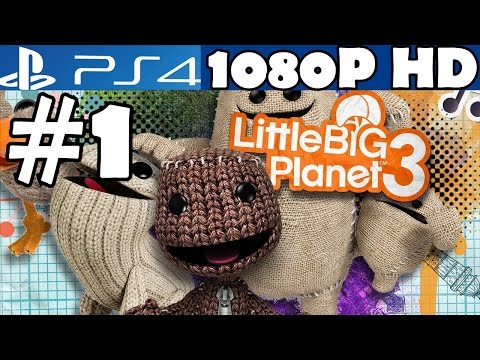 LittleBigPlanet 3 Walkthrough Part 1 Gameplay Let's Play Playthrough Review 1080p HD PS4