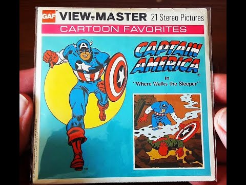 Captain America - Sleeper Marvel Favorites View-Master 3D View master H43E ViewMaster Stereo Cartoon