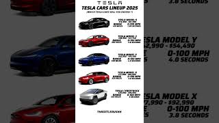 TESLA CARS LINEUP 2025 PRICE LIST#tesla #teslamodel3 #cybertruck #teslamodels #teslamodely #elonmusk