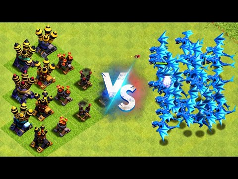 Every Level Air Defense VS Max Electro Dragon | Who Will Win.?  - Clashofclans
