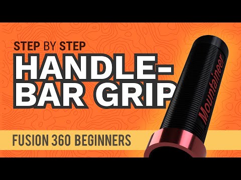 3D Model a Handlebar Grip with Embossed Letters - Learn Autodesk Fusion 360 in 30 Days: Day #7