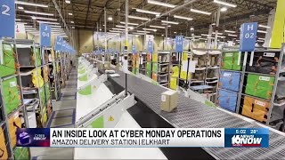 A look inside Amazon’s Elkhart delivery station during the Cyber Monday rush