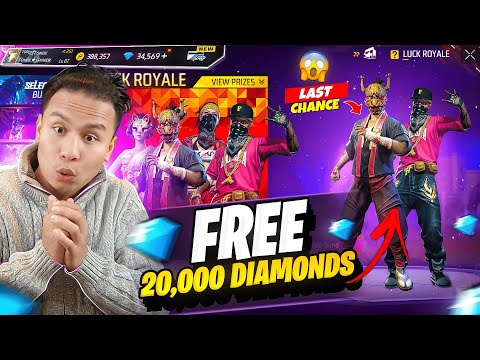 Free 20000 Diamonds For Season 2 Hiphop & Old Elites Pass 😱 Last Chance 🤔 Garena Free Fire Max