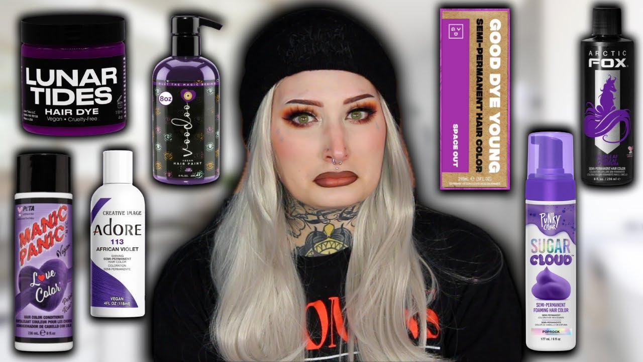 COMPARING ALL MY PURPLE HAIR DYE SWATCHES! 💜