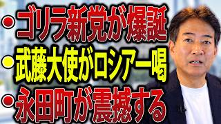 【日本の政治】“ゴリラ新党”の爆誕で政界激震…玉木氏「政府は弱腰」批判の裏で武藤大使がロシアを一喝！維新入閣の最有力候補に永田町が震撼！