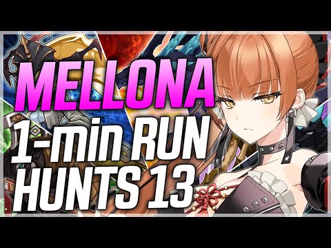 1-min run ALL HUNTS 13 with LONE CRESCENT BELLONA!! - Epic Seven