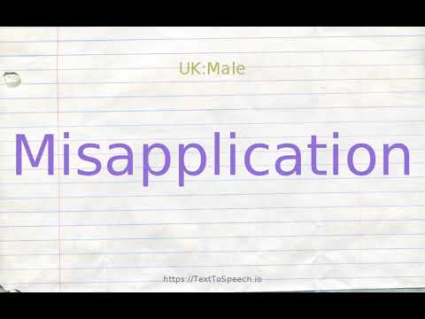 How to pronounce misapplication