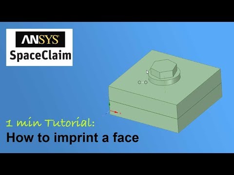 [1 min SpaceClaim Tutorial] How to imprint a face