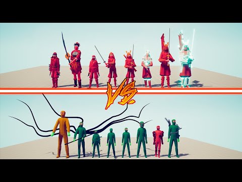 SAMURAI TEAM vs ZOMBIE TEAM - Totally Accurate Battle Simulator | TABS