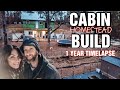 1 YEAR TIMELAPSE Couple Builds Cabin Homestead Debt Free | 2023 Review