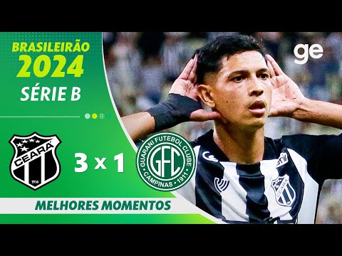 Gols e lances de Ceará x Guarani