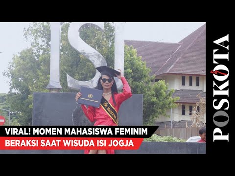 Viral! Momen Mahasiswa Feminim Beraksi Saat Wisuda ISI Jogja