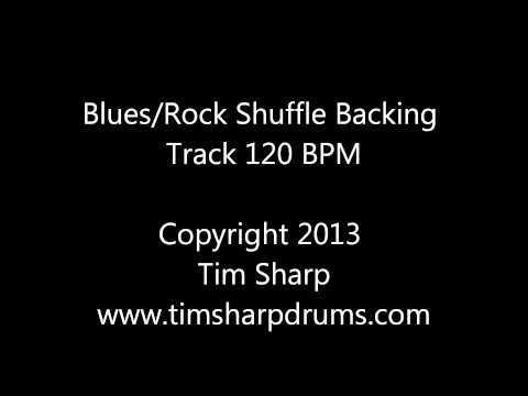 Blues/Rock Shuffle Backing track 120BPM Drumless playalong