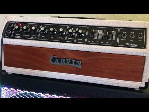 Carvin X100 1985 Custom Albino gator/mahogany image 11