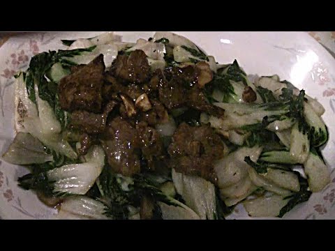 Cooking Chinese Vegetables (Beef And Bok Choy Stir...
