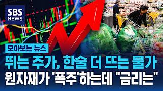 뛰는 주가, 한술 더 뜨는 물가..원자재가 '폭주'하는데 금리는 / SBS / 모아보는 뉴스