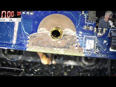 Acer Predator Helios not turning ON - Burned board layers repair - rerouting the main power rail