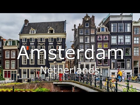 Amsterdam, Walking tour (4k Ultra HD 60fps). Not touristic Amsterdam