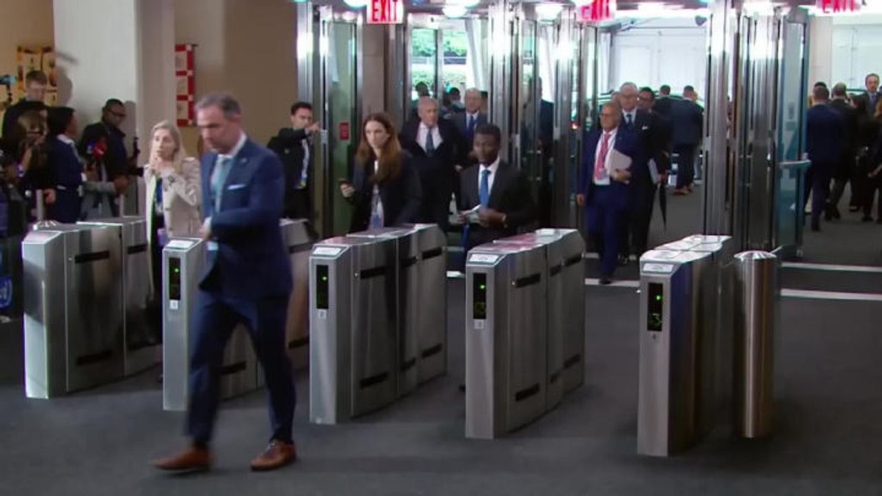 Il Ministro degli Esteri Antonio Tajani arriva all'Assemblea generale dell'Onu a New York
