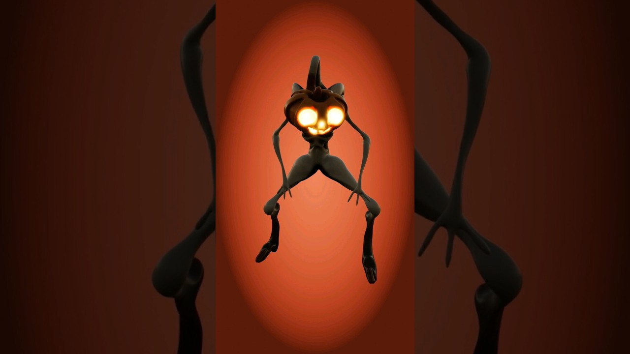 Pumpkin monster #creepy #3d #animation