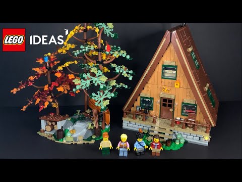 LEGO Ideas 21338 A-Frame Cabin REVIEW! (2023)
