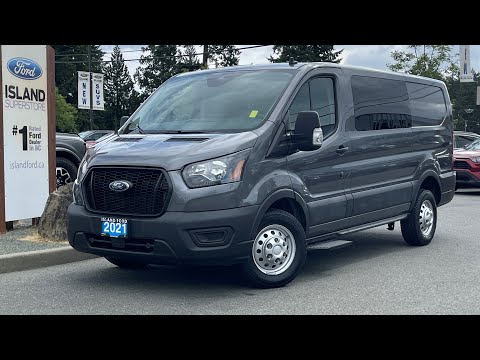 2021 Ford T-150 Transit Low Roof Crew Van + Seats 5, Running Boards, AWD Review | Island Ford