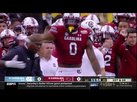 2021 Dukes Mayo Bowl USC vs UNC - Jaheim Bell 20 Yd Run