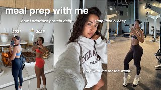MEAL PREP WITH ME | grocery shop, how i prioritize protein daily, simplified & easy, my approach!