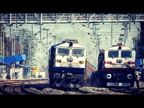 Express train overtake passenger train at full mps