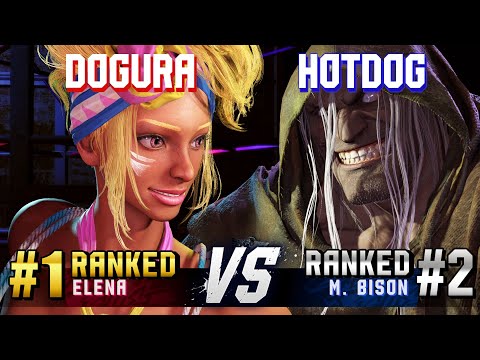 SF6 ▰ DOGURA (#1 Ranked Elena) vs HOTDOG (#2 Ranked M.Bison) ▰ High Level Gameplay