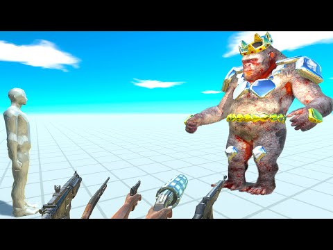 FPS AVATAR KILL GORO KING in APES TEMPLE - Animal Revolt Battle Simulator ARBS