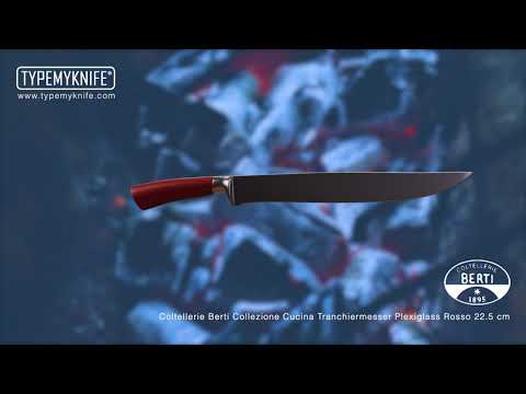 Coltellerie Berti Collezione Cucina Tranchiermesser Plexiglass Rosso 22 5 cm