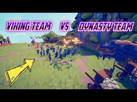 Battle: VIKING TEAM vs DYNASTY TEAM - 🌈Totally Accurate Battle Simulator TABS