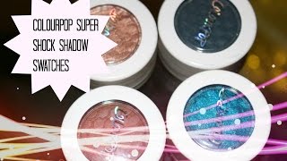 ColourPop Super Shock Shadow Swatches: On Dark Skin