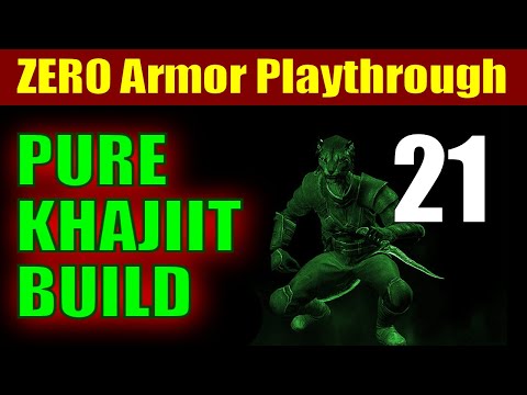 Skyrim PURE KHAJIIT Walkthrough ZERO ARMOR RUN -  Part 21, Bleak Falls Temple